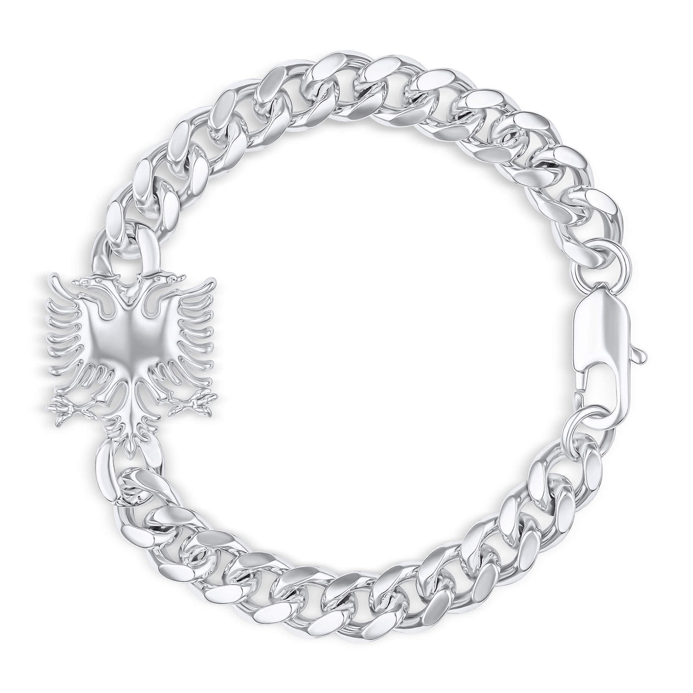 Albanien Wappen Armband Herren Silber wasserfest | d'origine