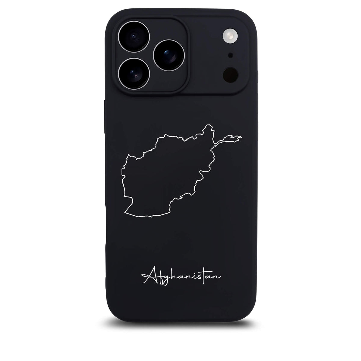 Afghanistan Handyhülle für iPhone 17 Pro – Rückseite mit Landkarte und Schriftzug