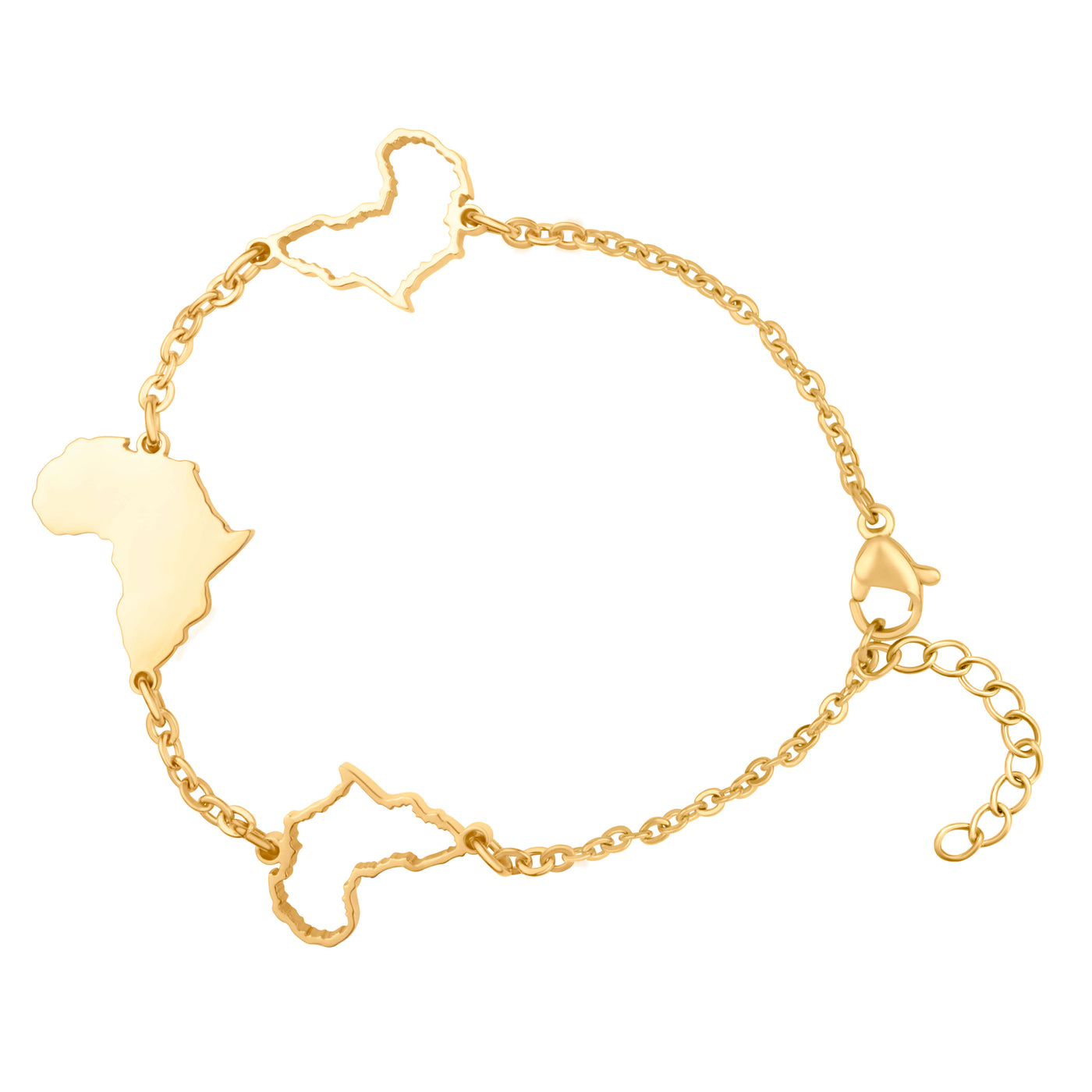 Afrika Landkarten Armband 18K Gold | d'origine