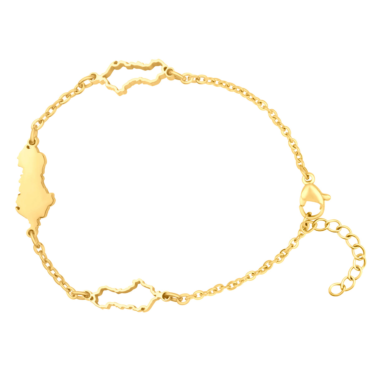 Albanien Landkarten Armband 18K Gold | d'origine