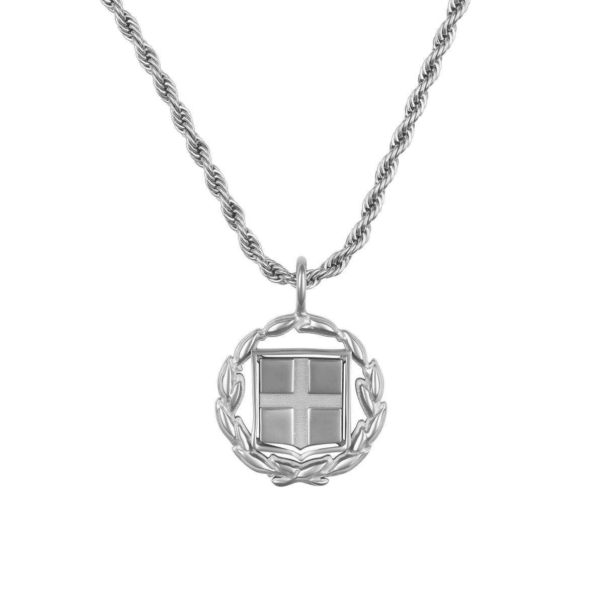 Griechenland Wappen Kette Herren Silber Edelstahl – Wappen