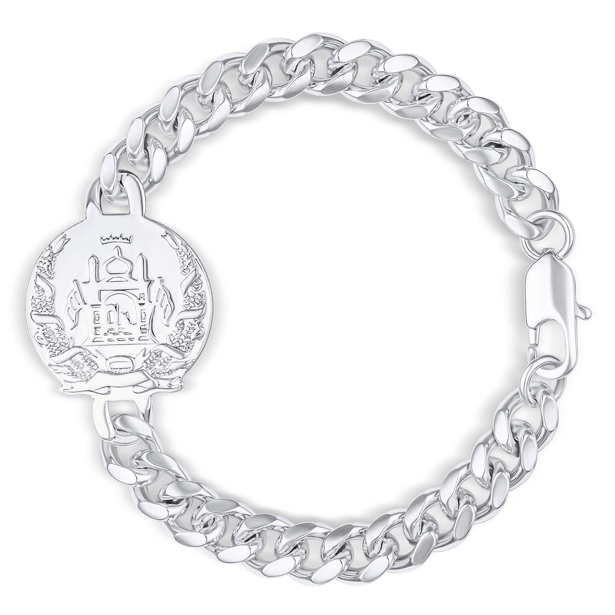 Afghanistan Wappen Armband Herren Silber Edelstahl | d'origine