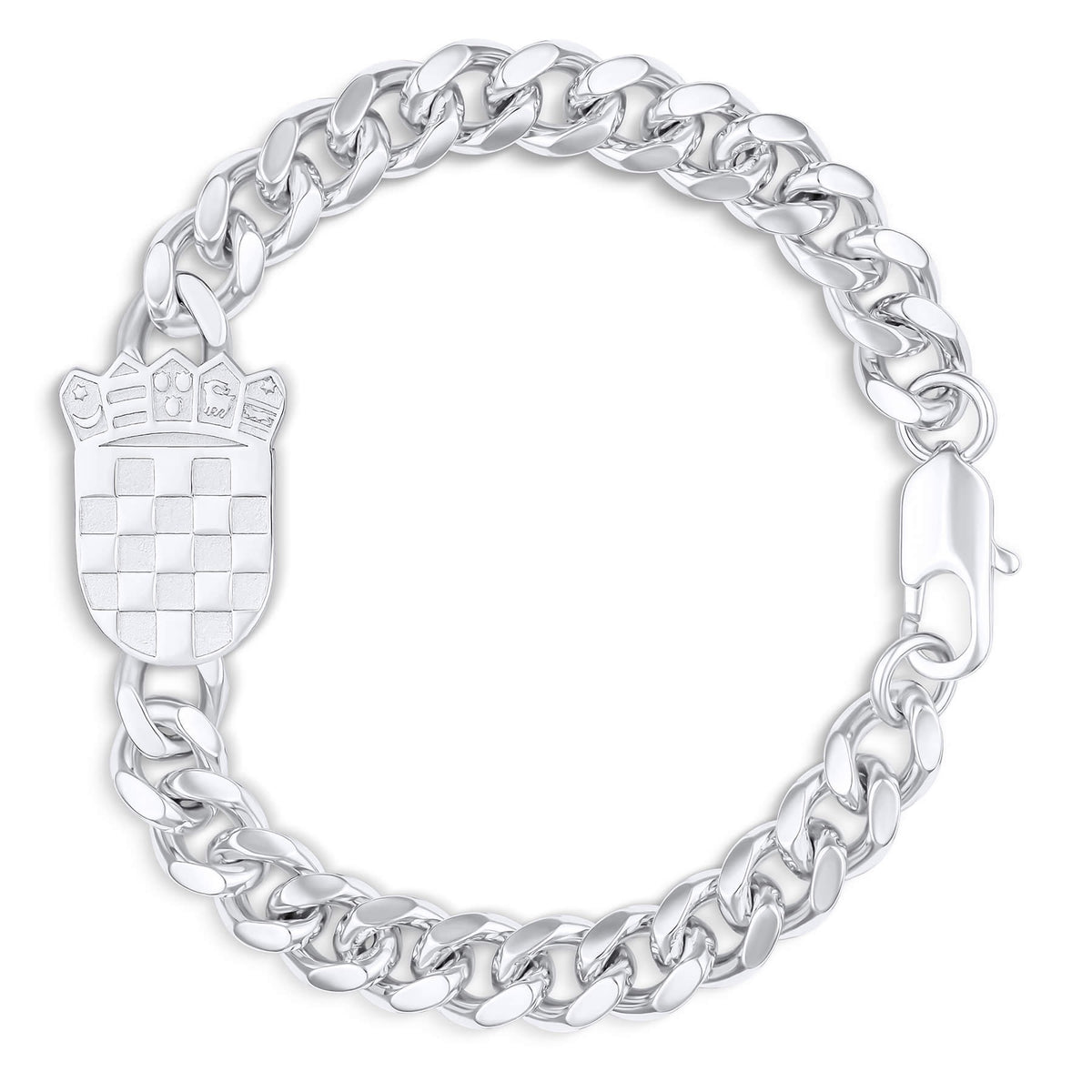 Kroatien Wappen Armband Herren Silber wasserfest | d'origine
