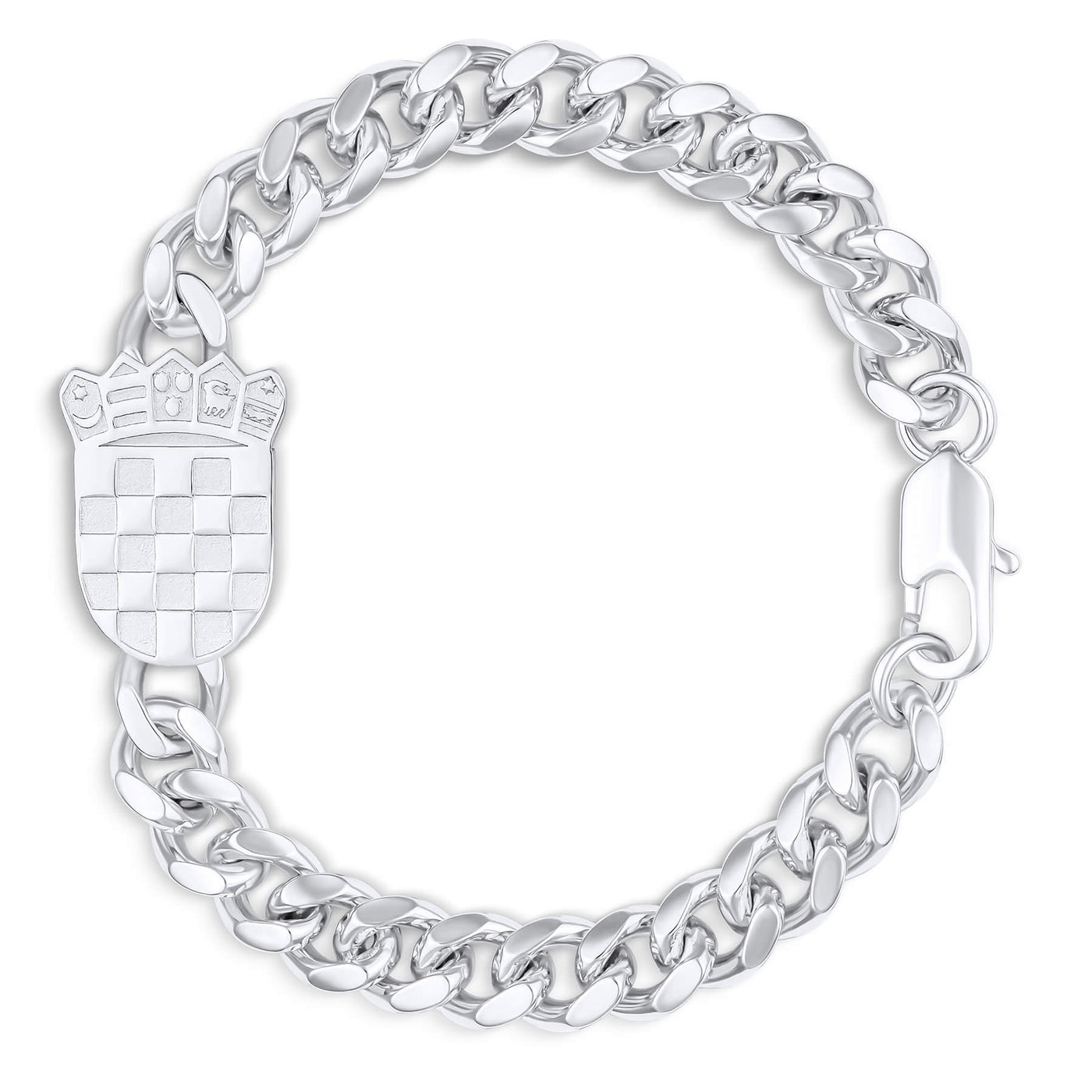 Kroatien Wappen Armband Herren Silber wasserfest | d'origine