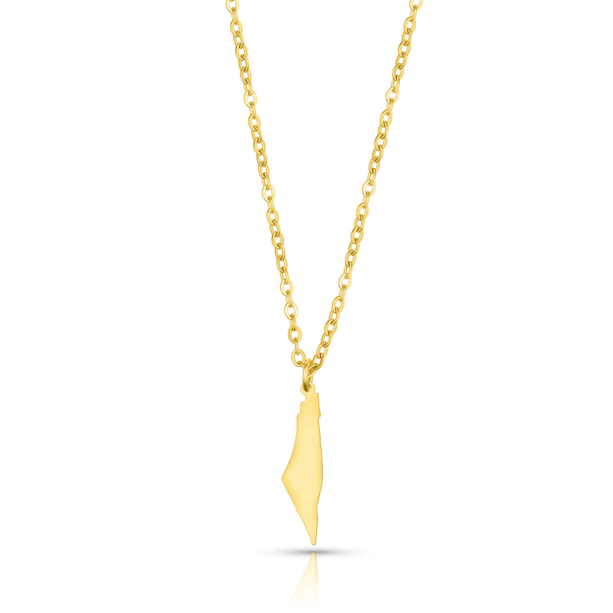 Palästina Landkarten Kette Damen 18K Gold | d'origine