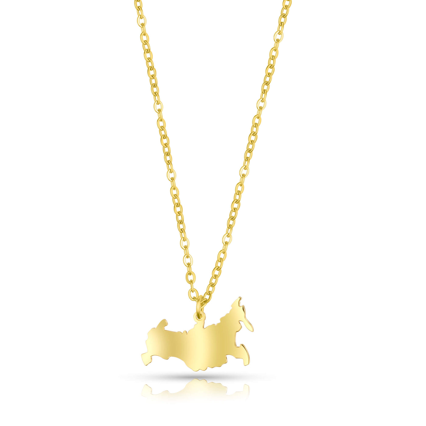 Russland Landkarten Kette Damen 18K Gold | d'origine