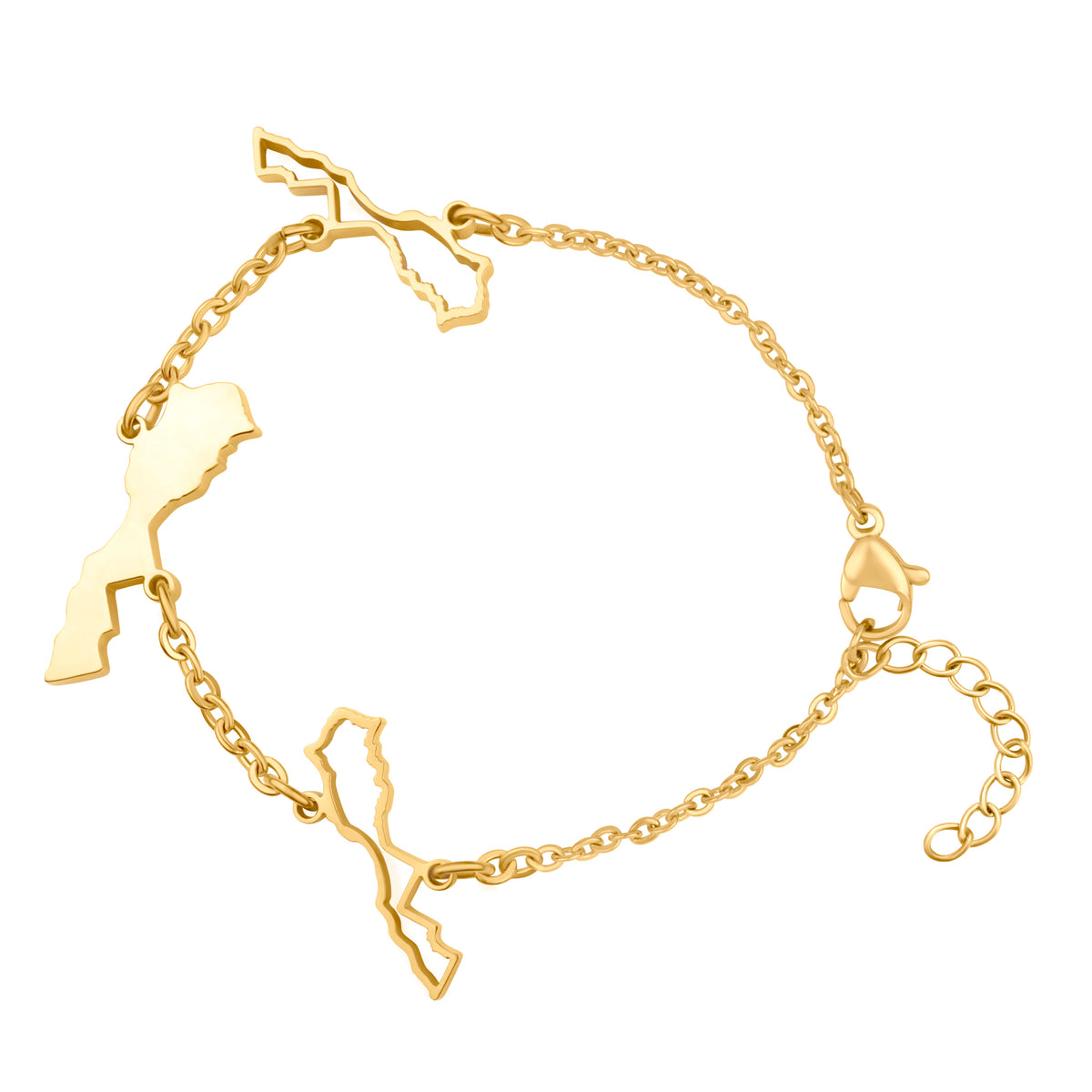 Marokko Landkarten Armband 18K Gold | d'origine