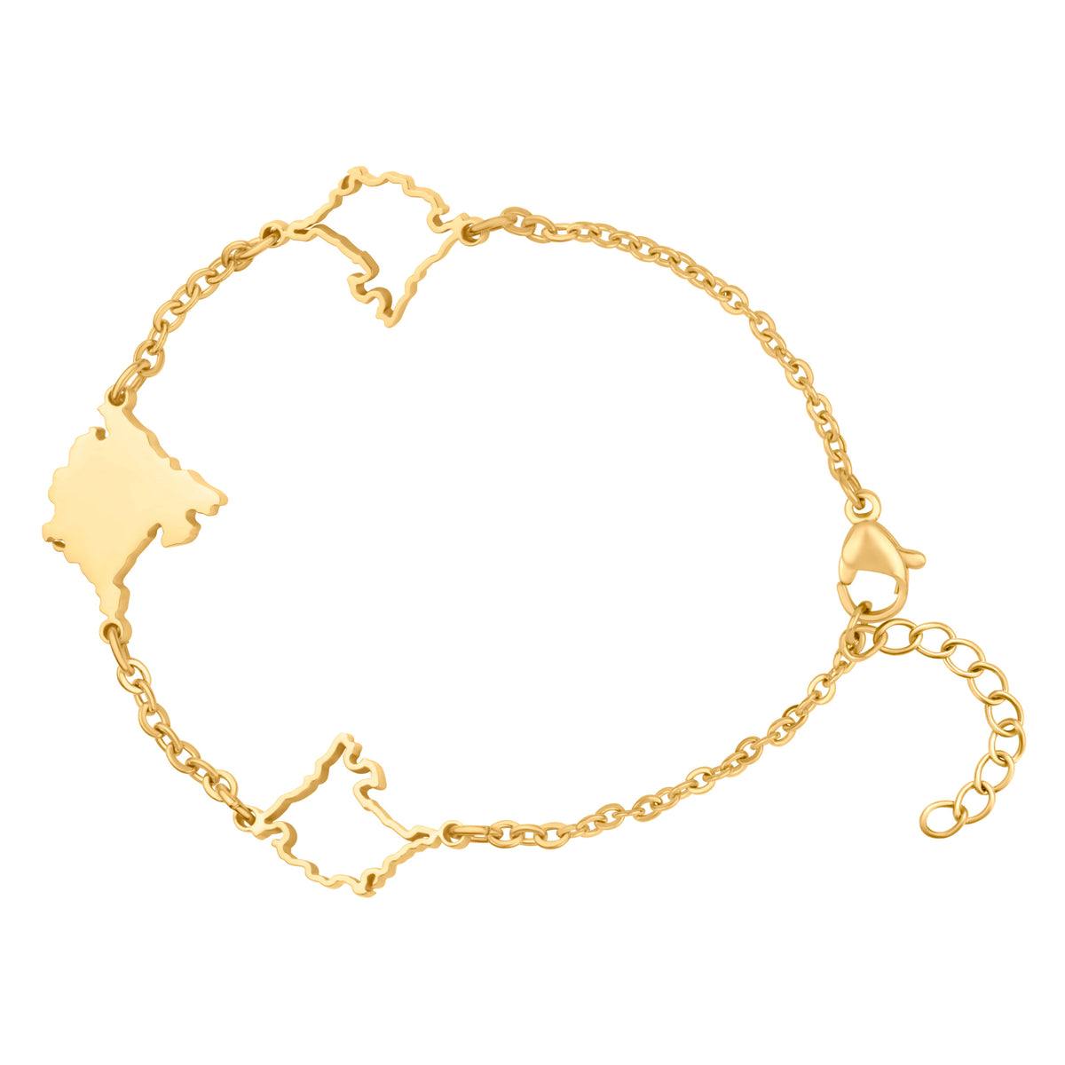 Montenegro Landkarten Armband 18K Gold | d'origine