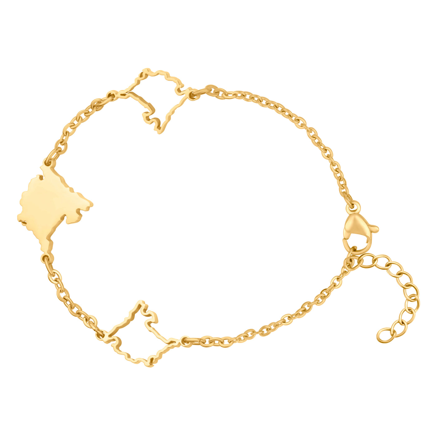 Montenegro Landkarten Armband 18K Gold | d'origine