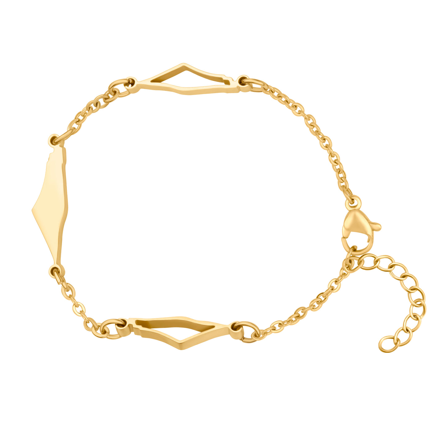 Palästina Landkarten Armband 18K Gold | d'origine