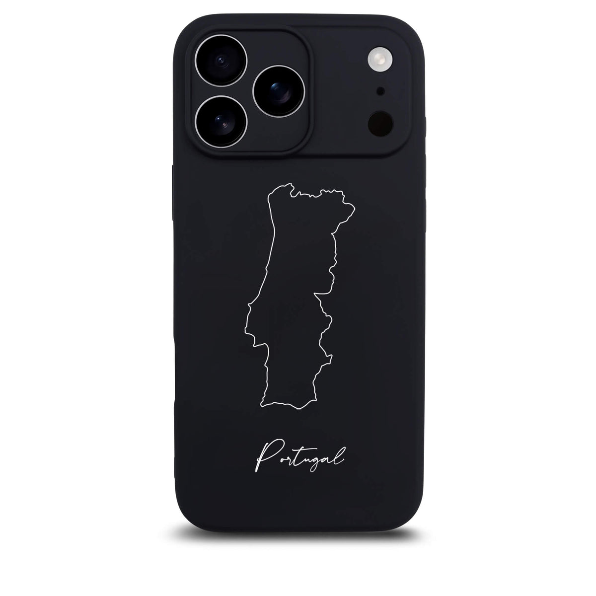 Portugal Handyhülle für iPhone 17 Pro – Rückseite mit Landkarte und Schriftzug