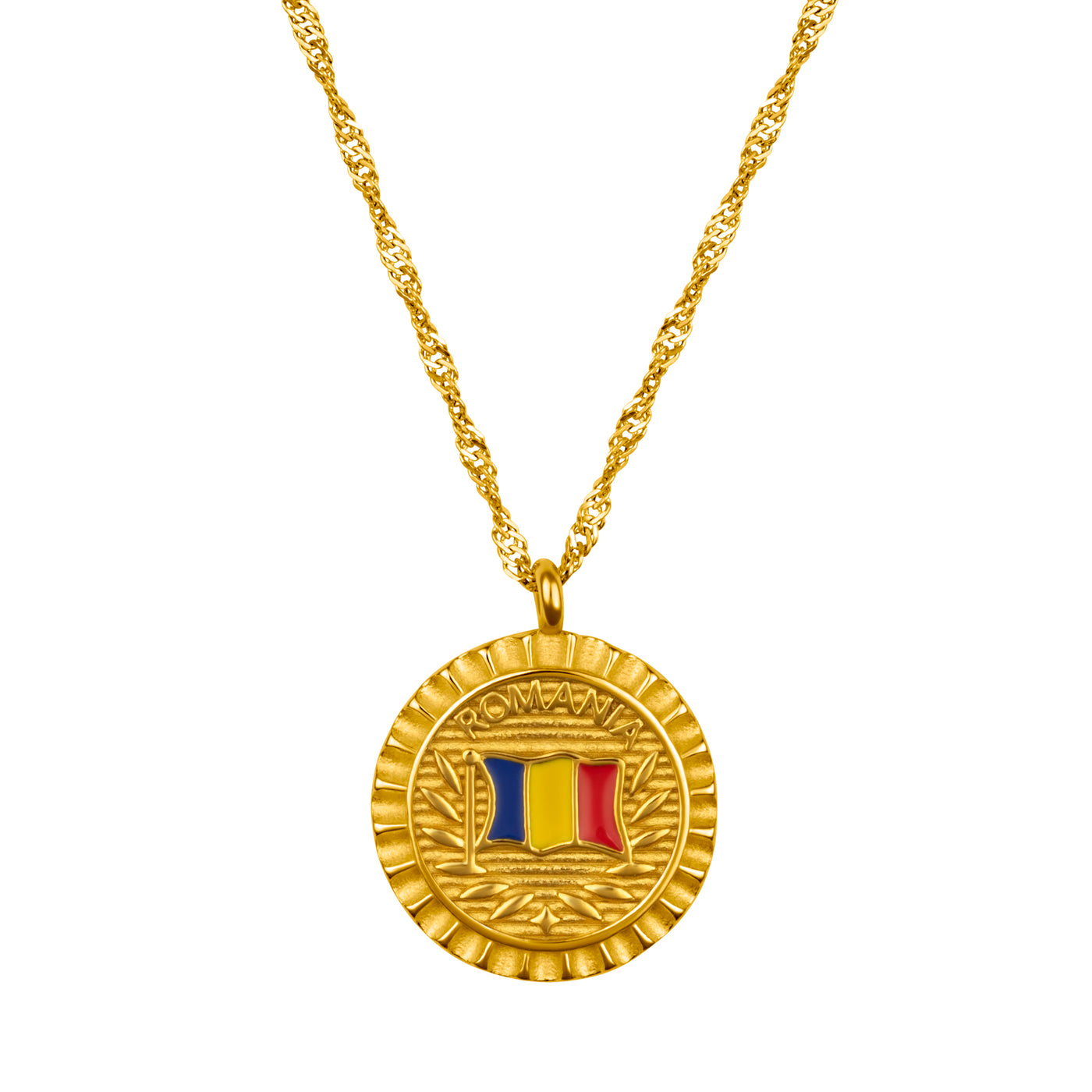 Rumänien Flaggenkette Damen 18K Gold | d'origine