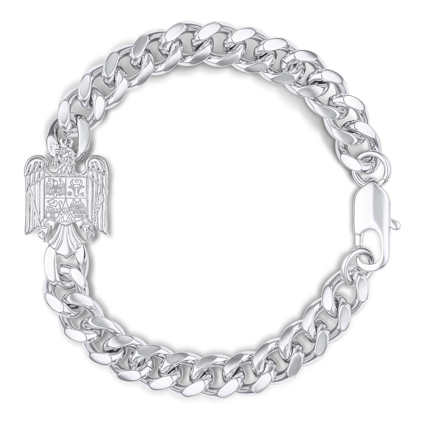 Rumänien Wappen Armband Herren Silber wasserfest | d'origine