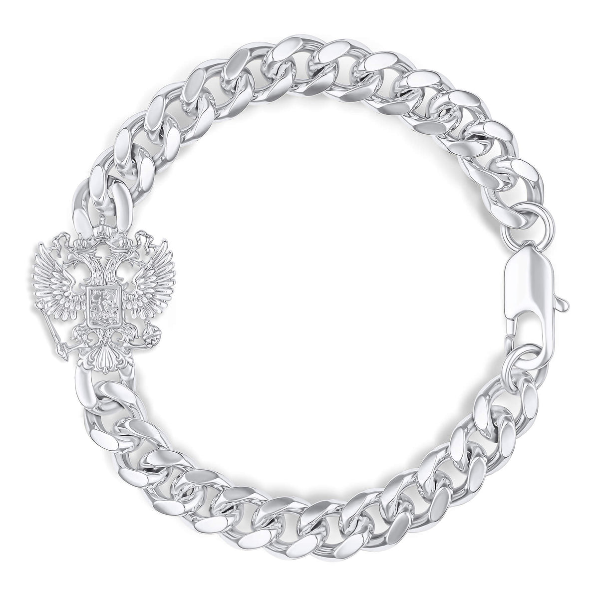 Russland Adler Wappen Armband Herren Silber Edelstahl | d'origine