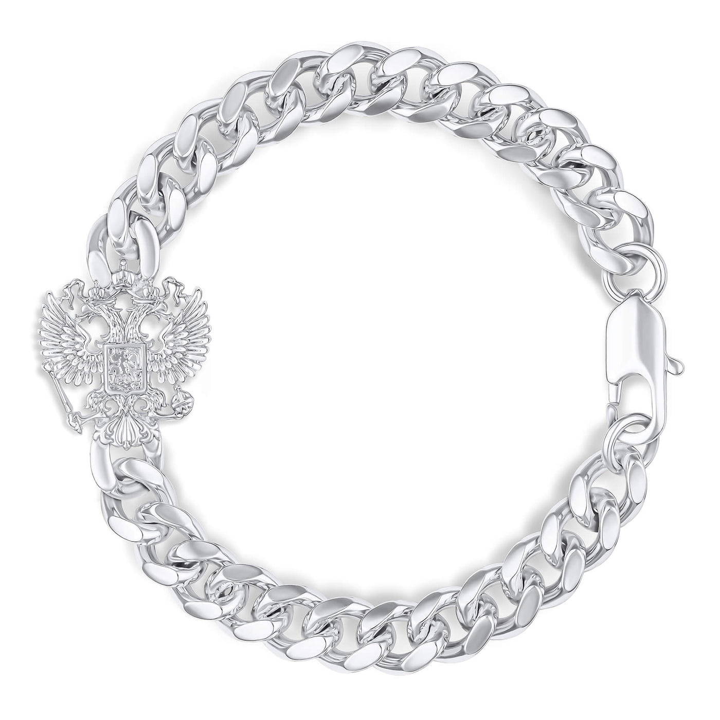 Russland Adler Wappen Armband Herren Silber Edelstahl | d'origine