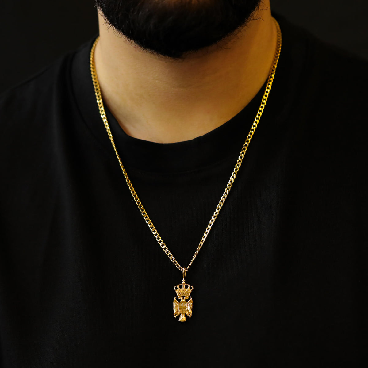 Serbien Wappen Kette Herren am Model