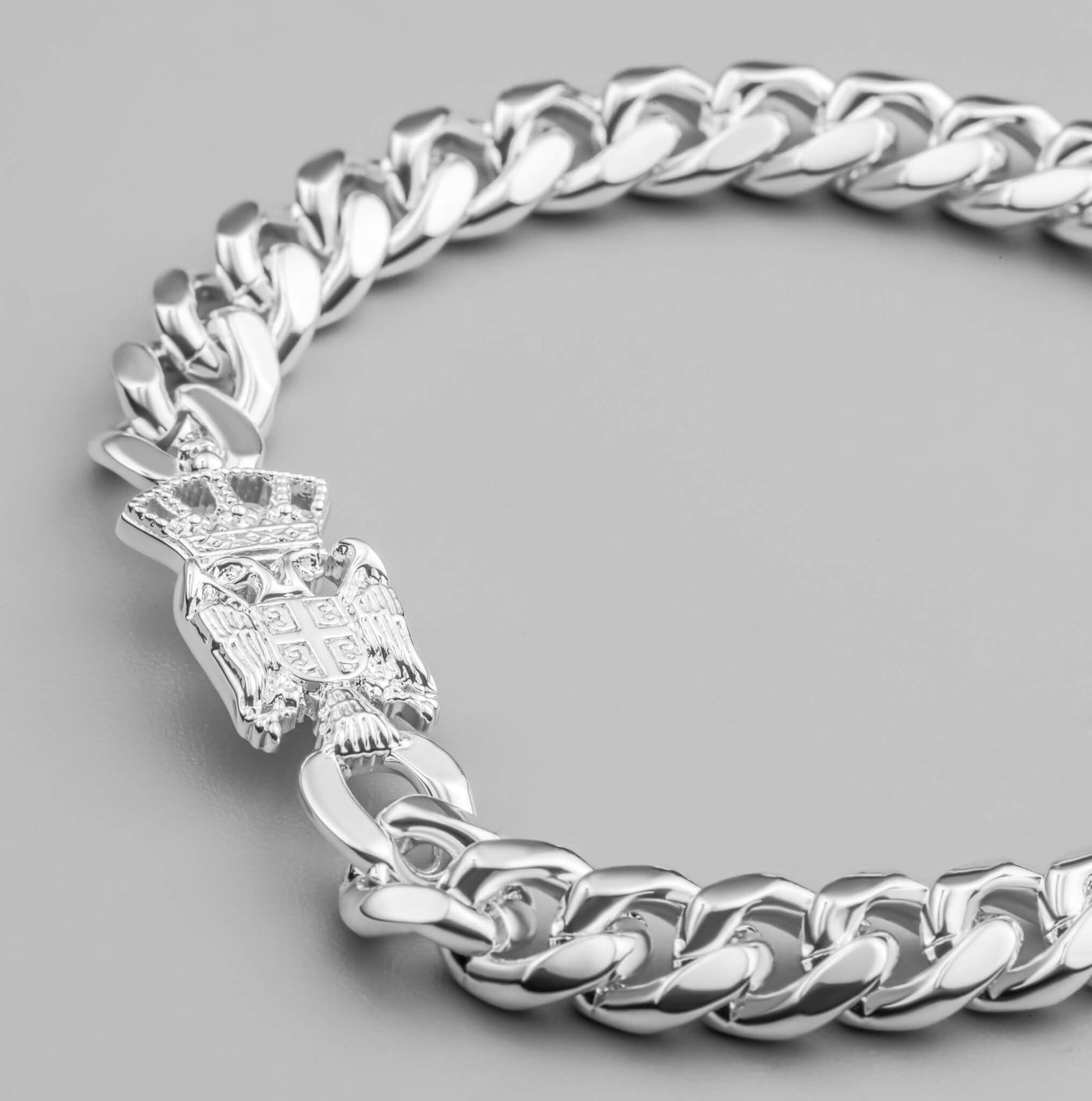 Serbien Wappen Armband Herren Silber wasserfest | d'origine