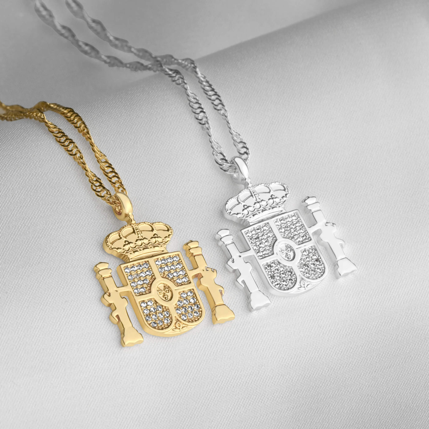 Spanien Wappen Kette Damen 18K Gold – Wappen