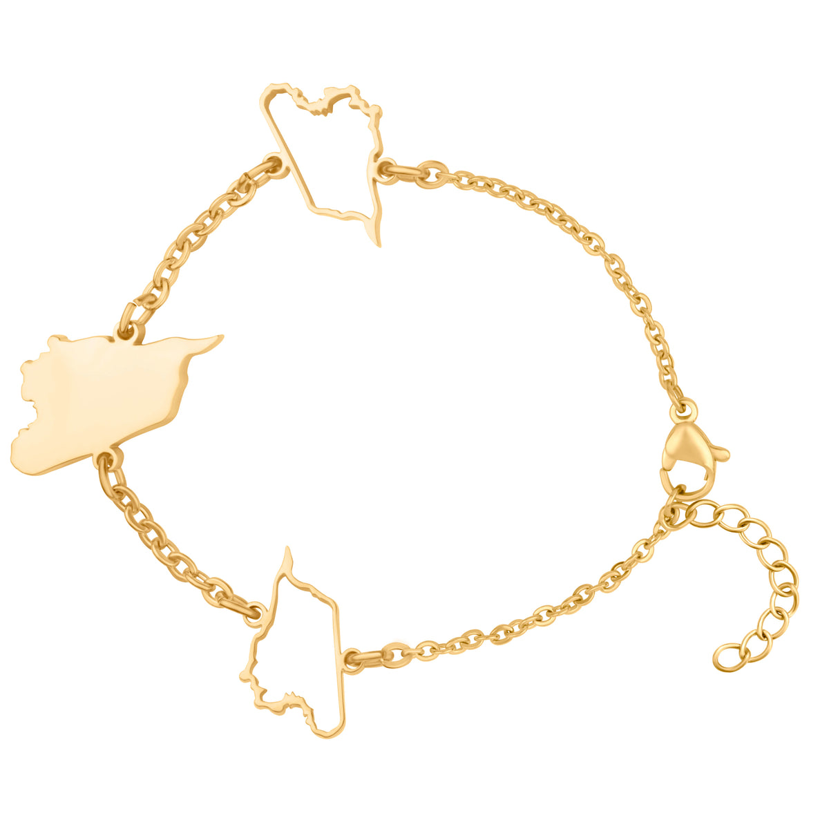 Syrien Landkarten Armband 18K Gold | d'origine