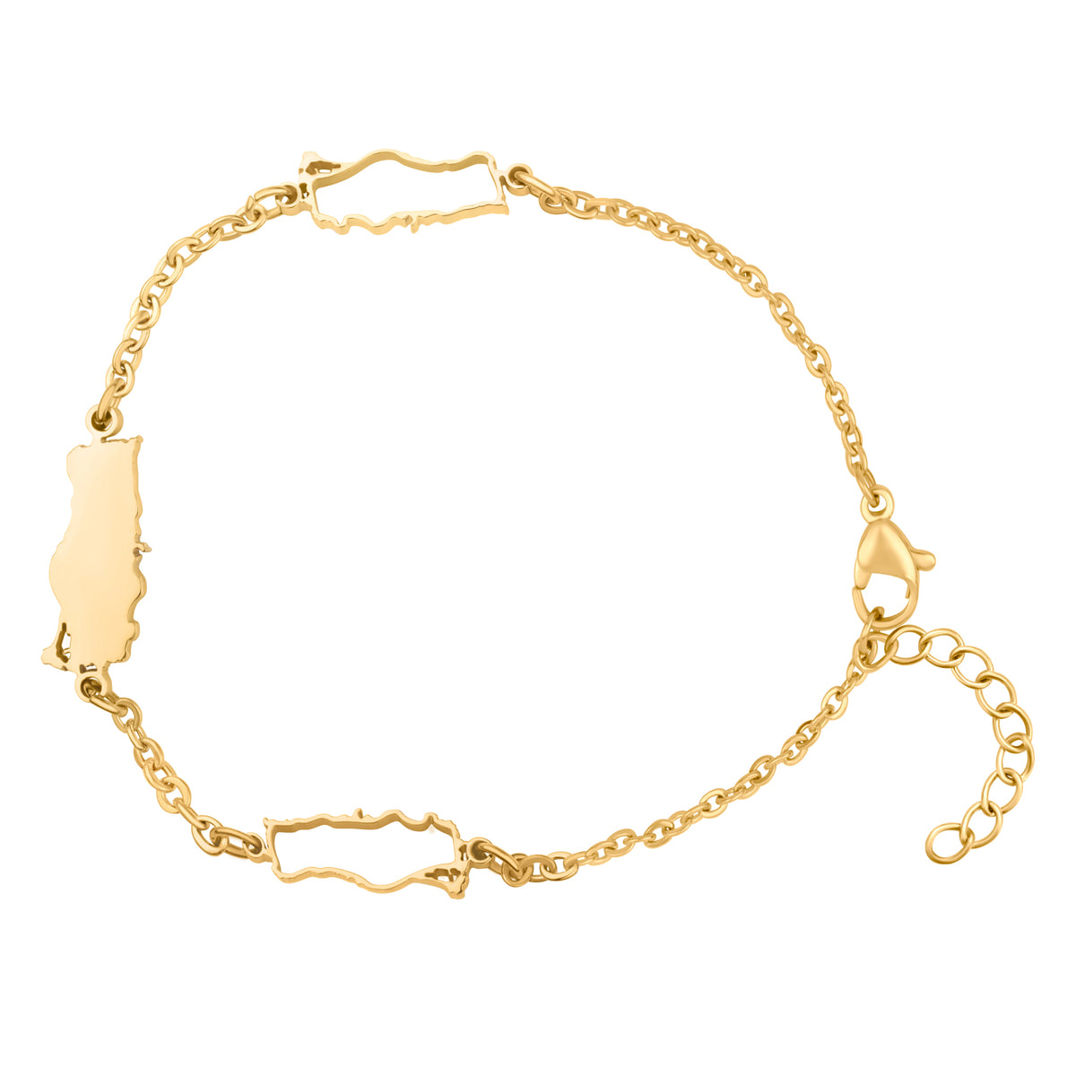 Türkei Landkarten Armband 18K Gold | d'origine