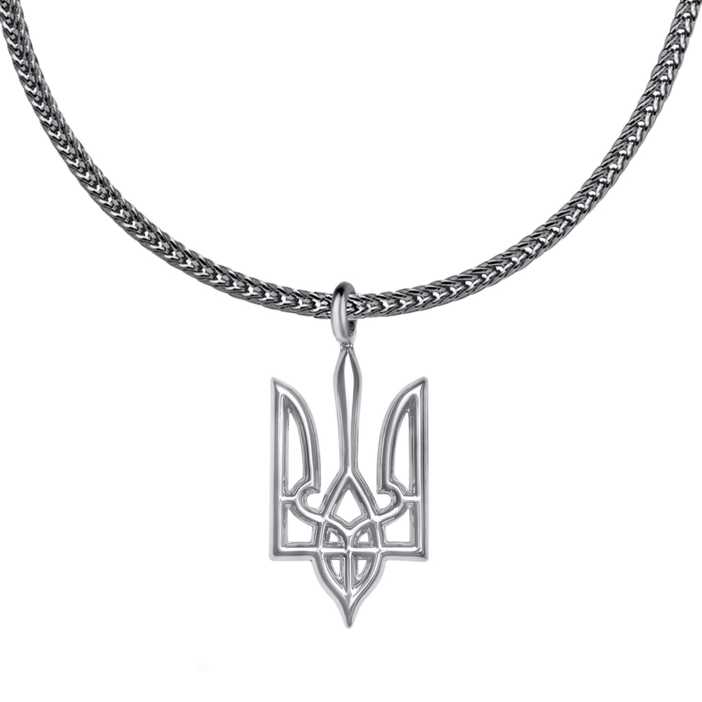 Ukraine Dreizack Wappen Kette Herren Silber Edelstahl | d'origine