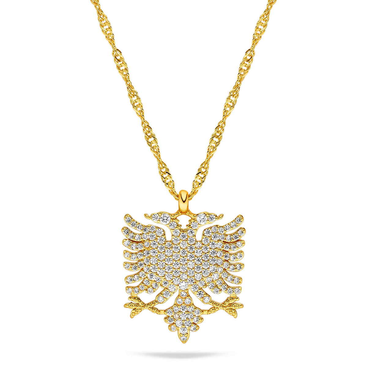 Albanien Wappen Kette Damen Gold vergoldet | d'origine