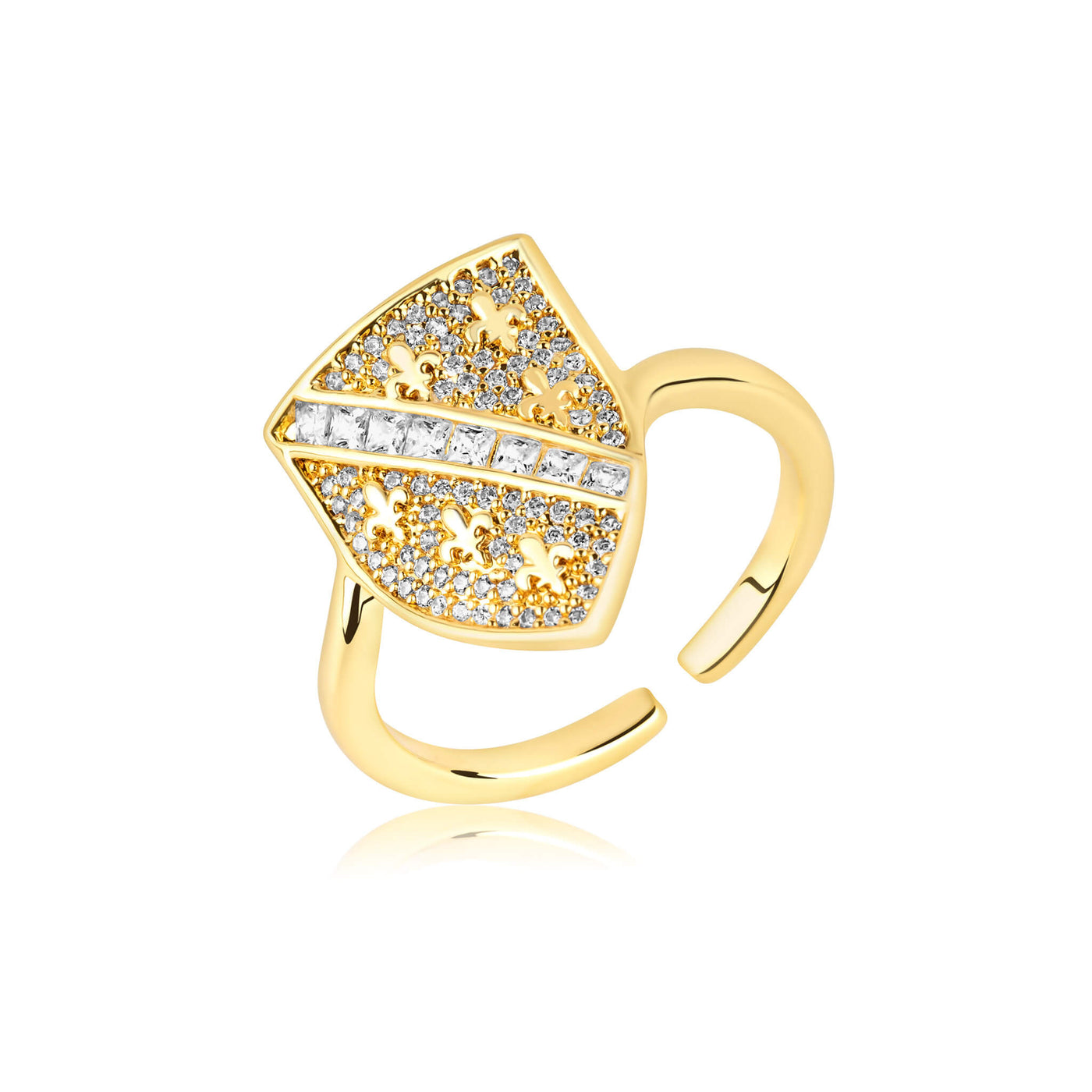 Bosnia Ljiljan Lily Emblem Ring Women 18K Gold | d'origine
