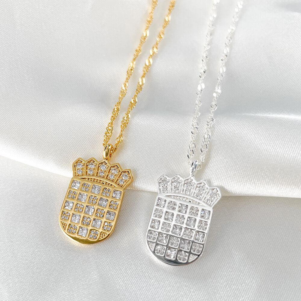 Kroatien Šahovnica Wappen Kette Damen 18K Gold | d'origine
