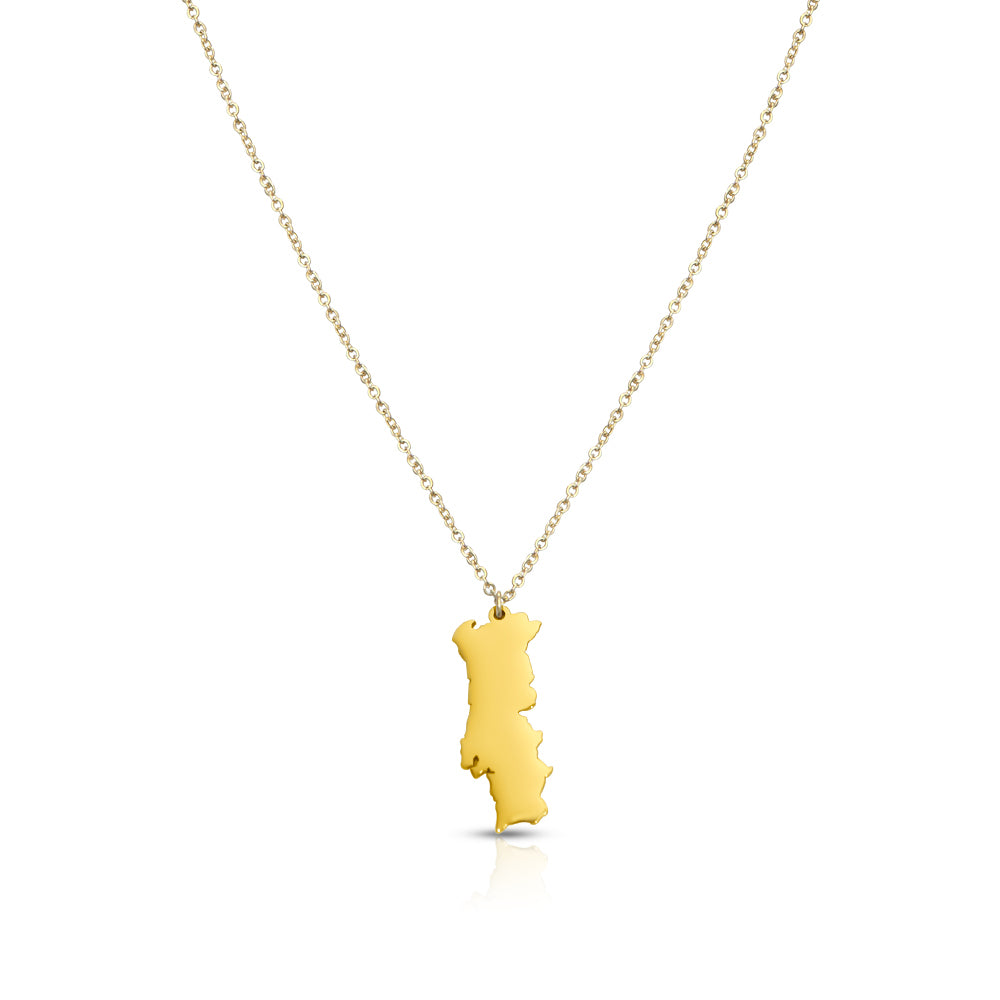 Portugal Landkarten Kette Damen 18K Gold | d'origine