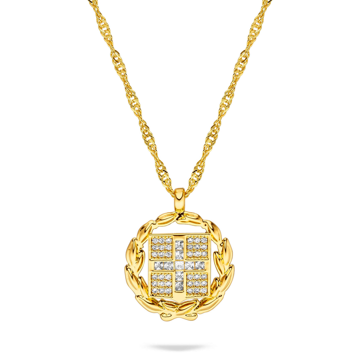 Griechenland Wappen Kette Damen Gold vergoldet | d'origine