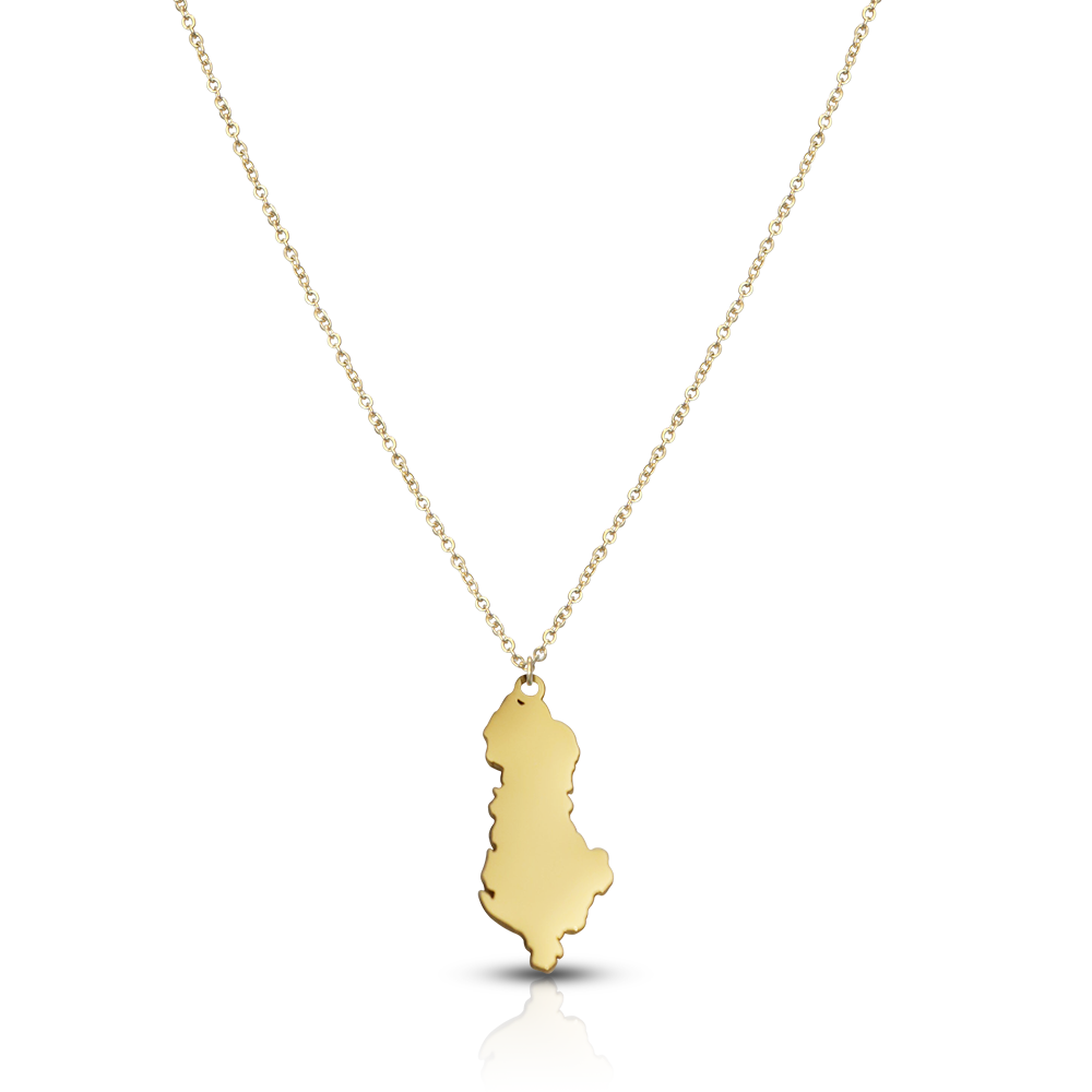 Albanien Landkarten Kette Damen 18K Gold | d'origine