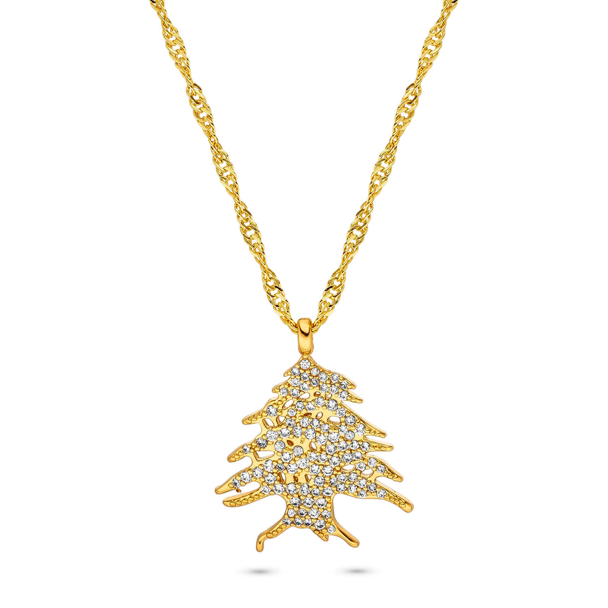 Libanon Zeder Wappen Kette Damen 18K Gold | d'origine