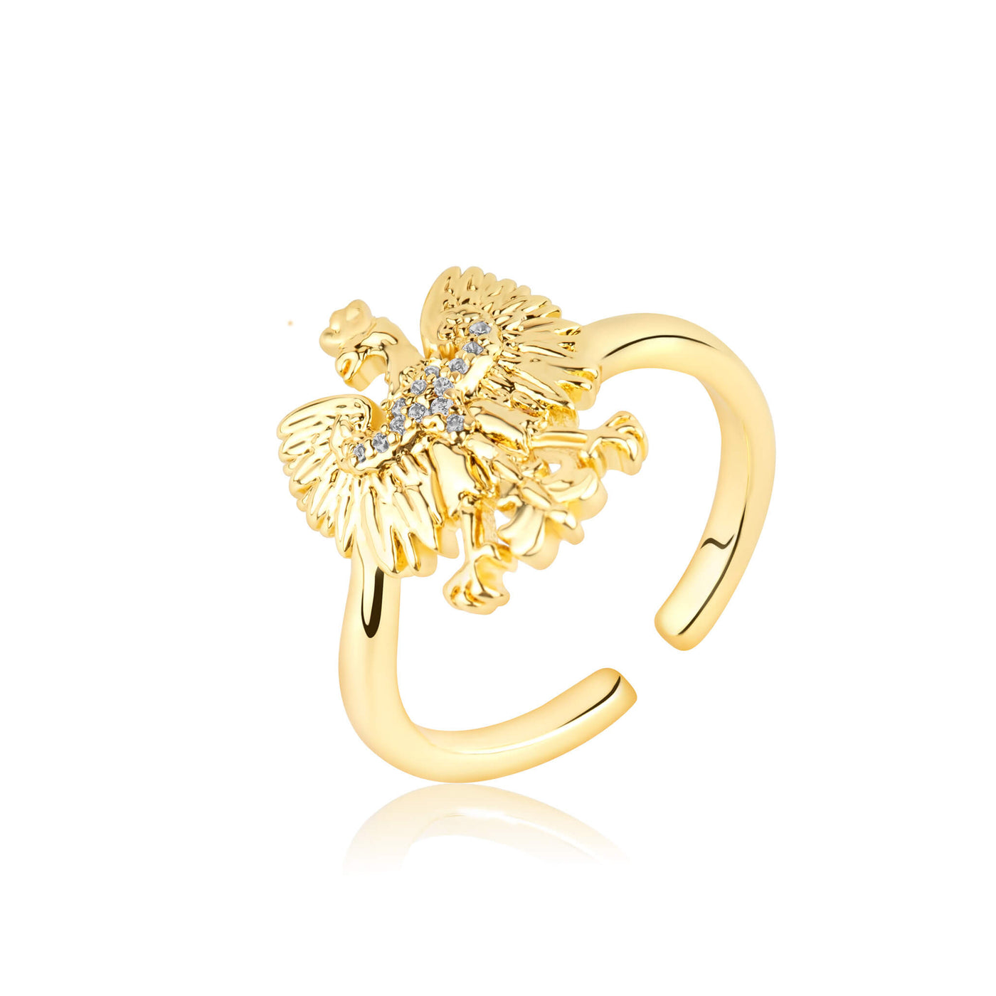 Polen Adler Wappen Ring Damen 18K Gold | d'origine