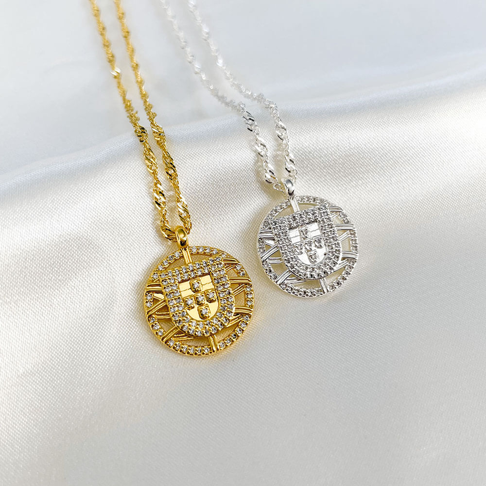 Portugal Wappen Kette Damen 18K Gold | d'origine