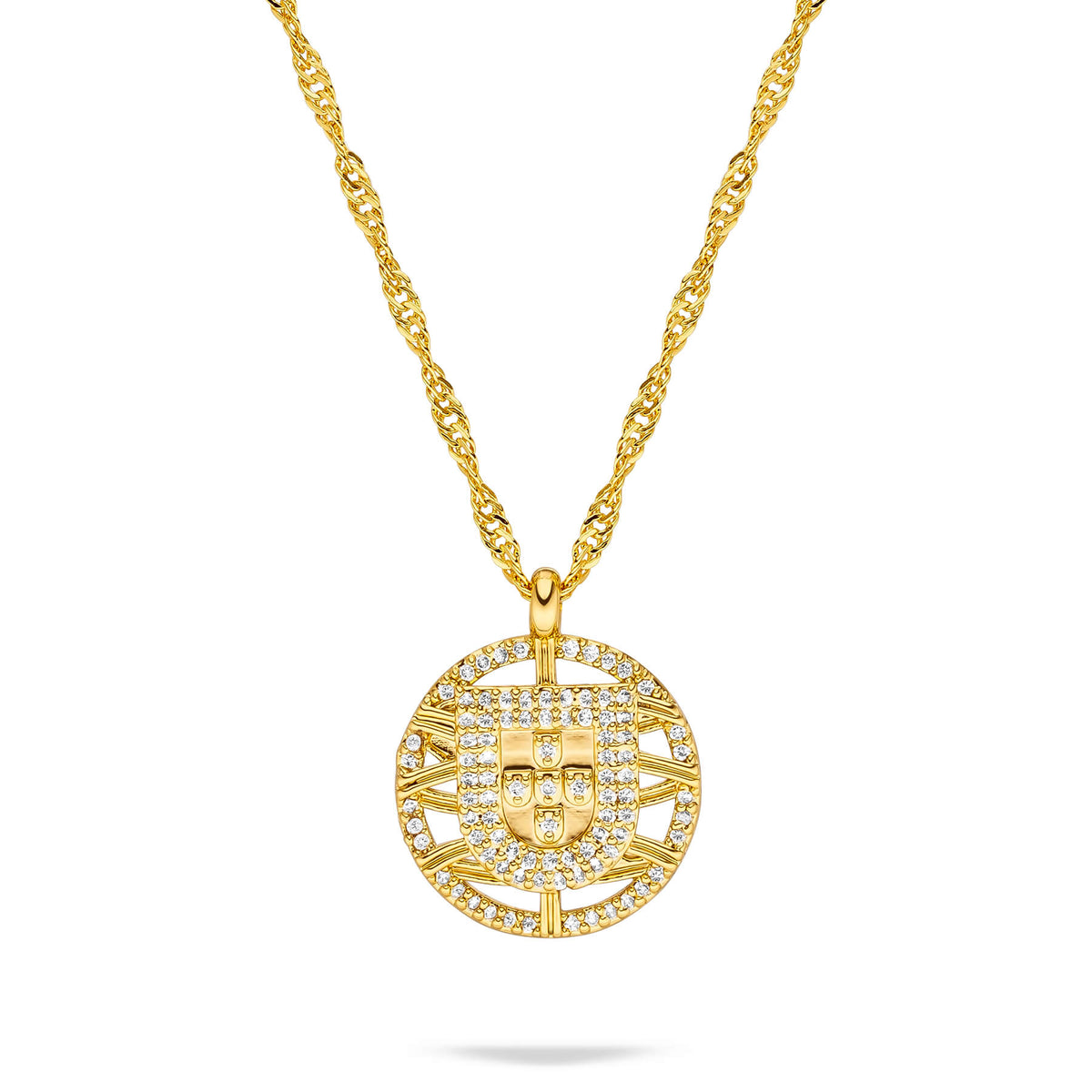 Portugal Wappen Kette Damen Gold vergoldet | d'origine