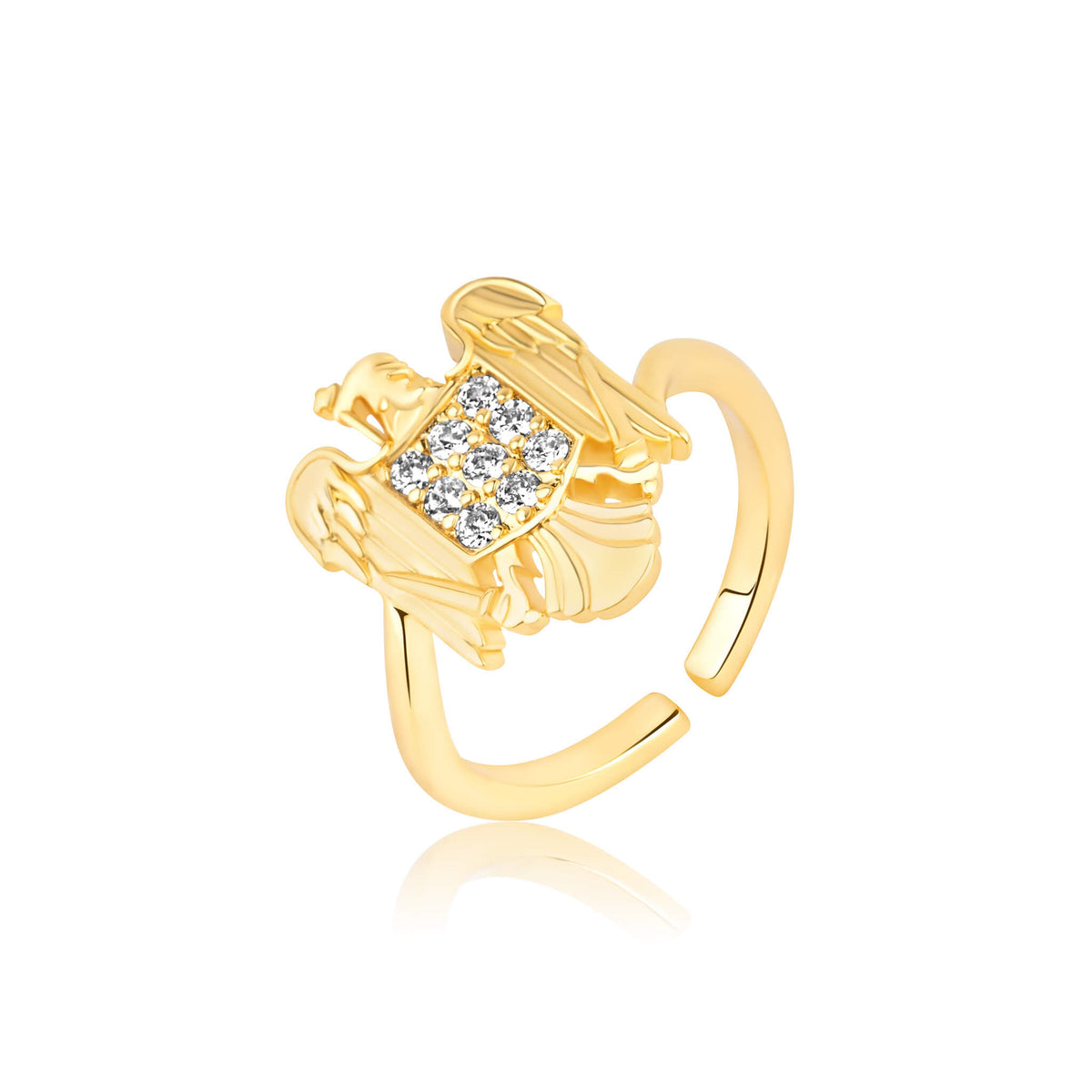Rumänien Wappen Ring Damen 18K Gold | d'origine