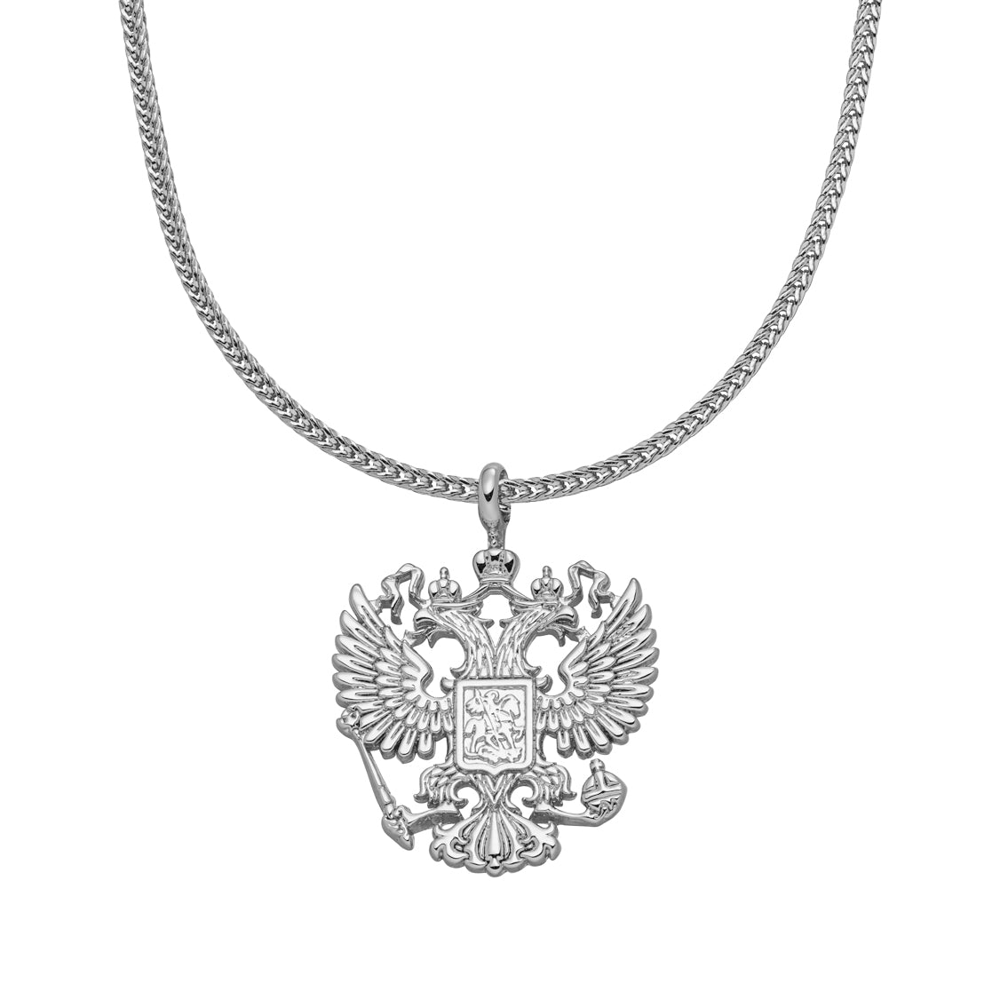 Russland Adler Wappen Kette Herren Silber Edelstahl | d'origine