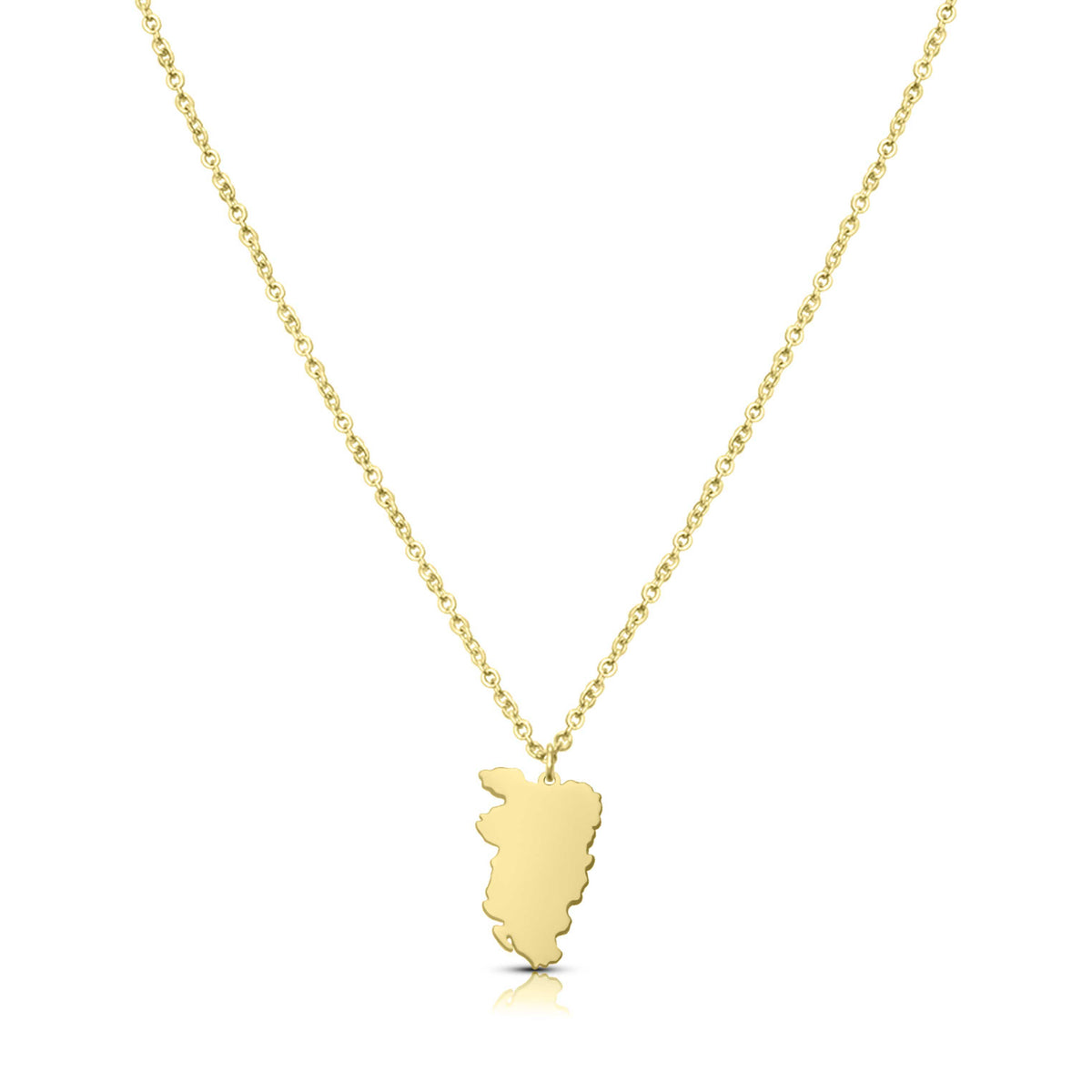 Shqipëri Landkarte 5-Anhänger Kette Damen 18K Gold | d'origine