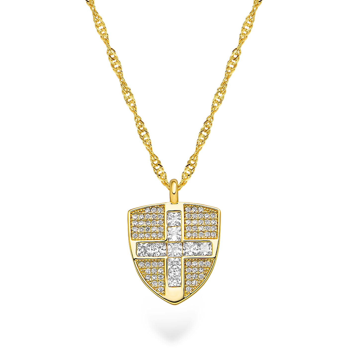 Switzerland Cross Emblem Necklace Women 18K Gold | d'origine