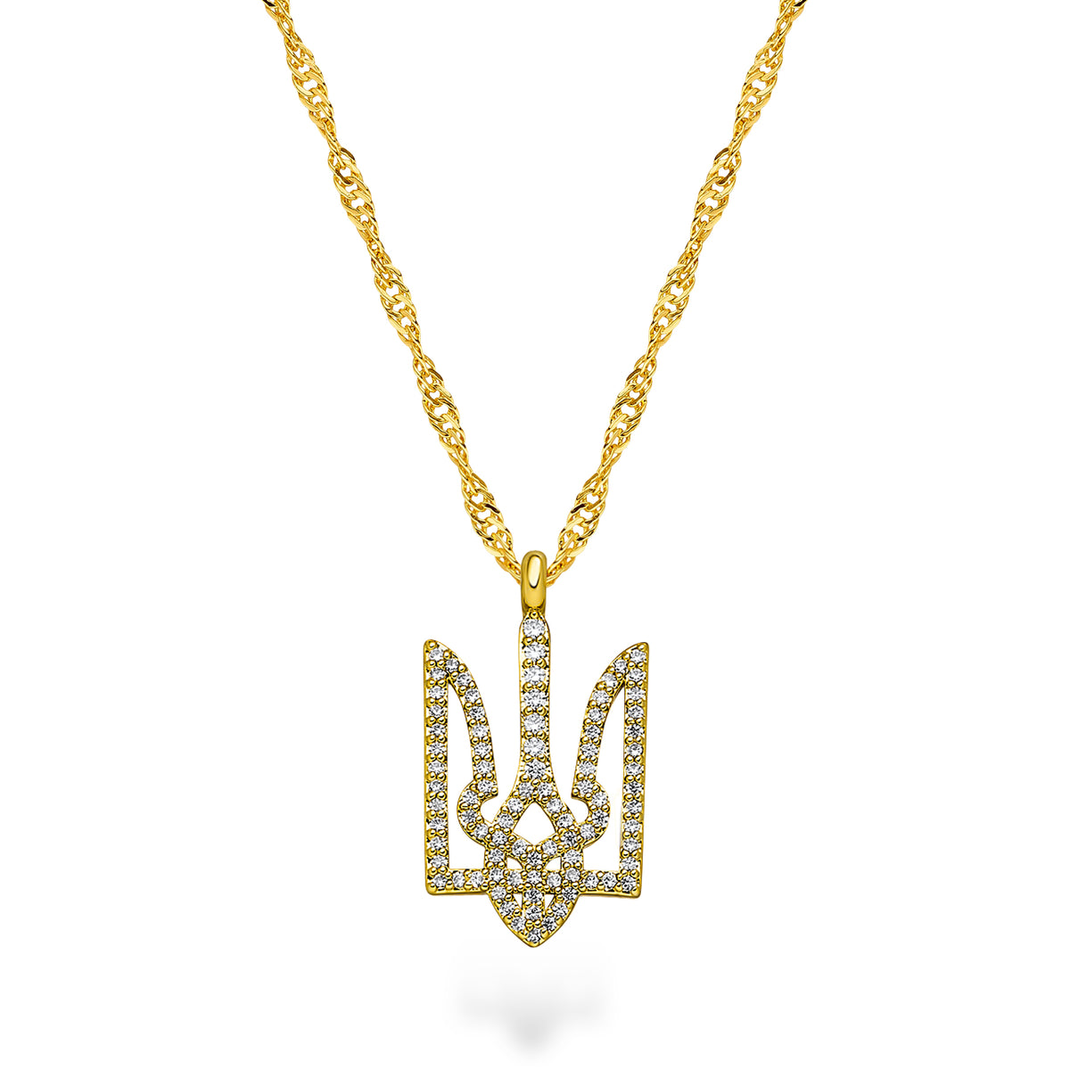 Ukraine Wappen Kette Damen Gold vergoldet | d'origine