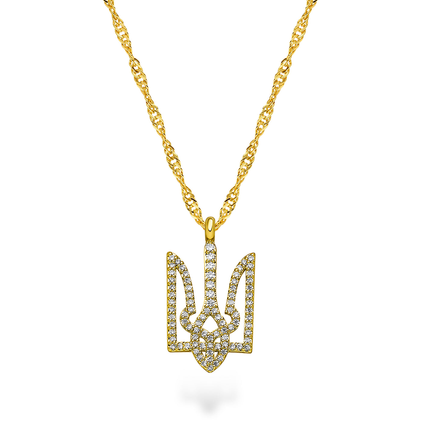 Ukraine Emblem Necklace Women Gold-Plated | d'origine
