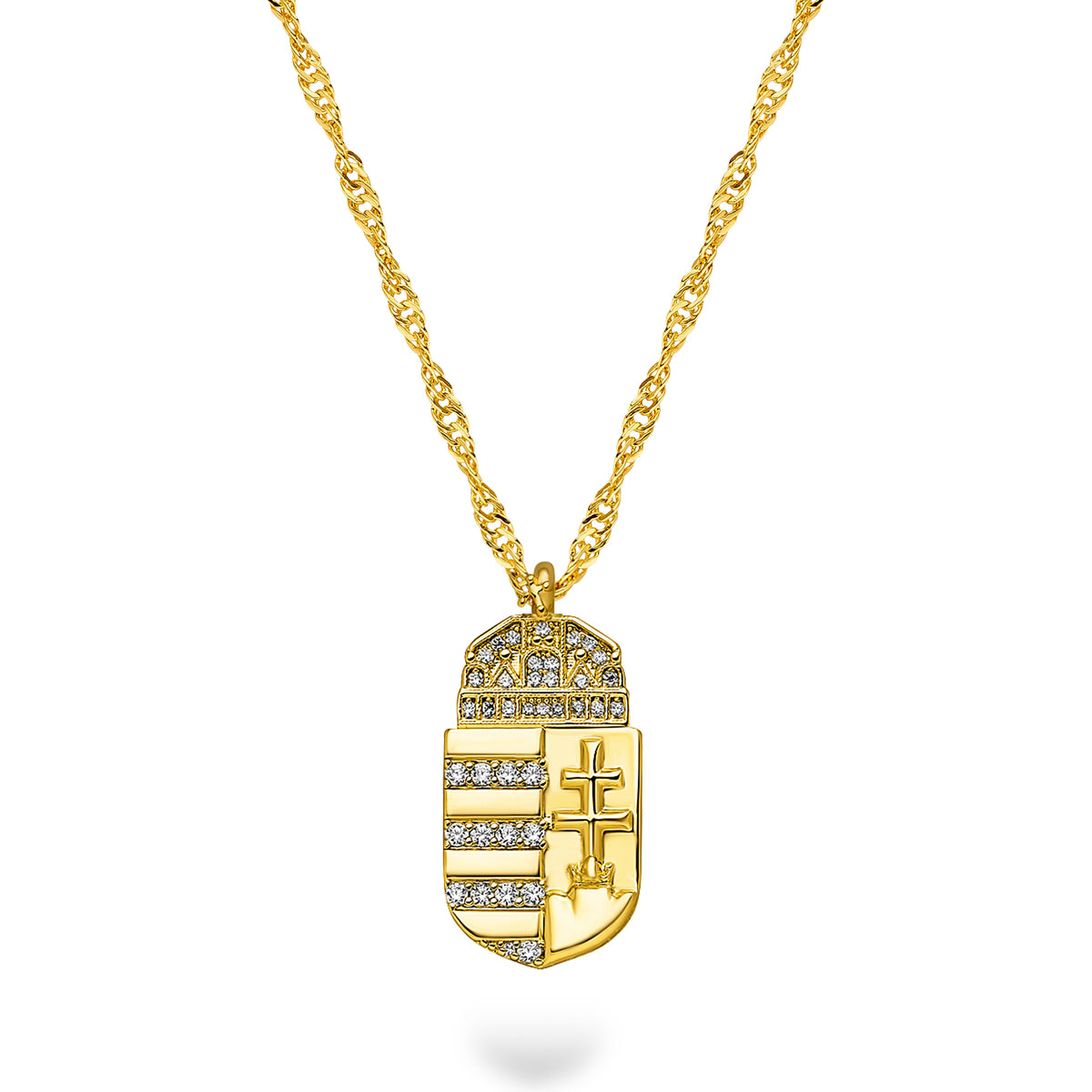 Ungarn Wappen Kette Damen Gold vergoldet | d'origine