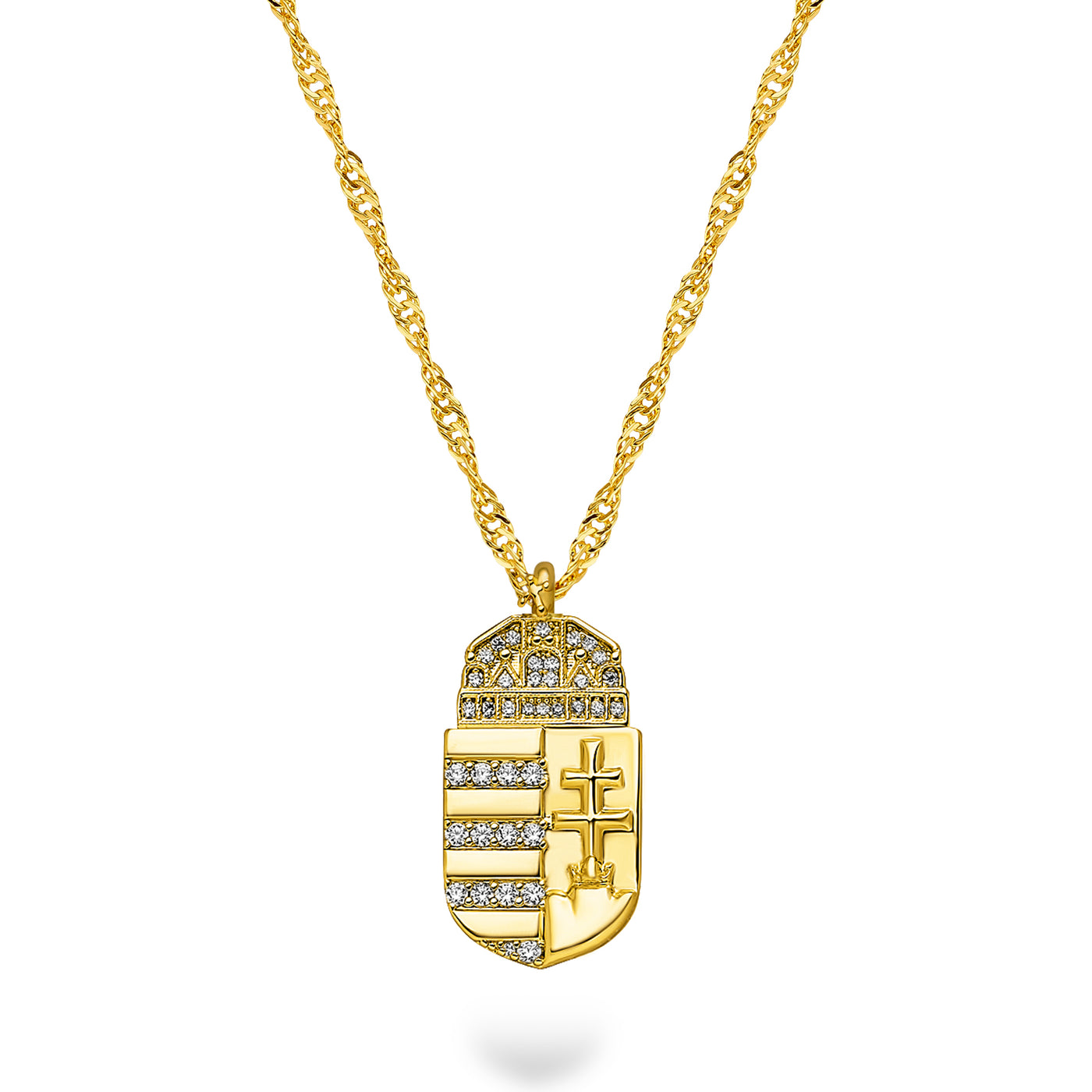 Ungarn Wappen Kette Damen Gold vergoldet | d'origine