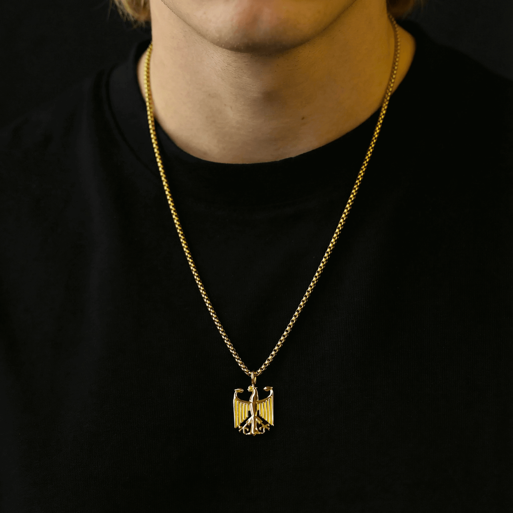Deutschland Wappen Kette Herren am Model