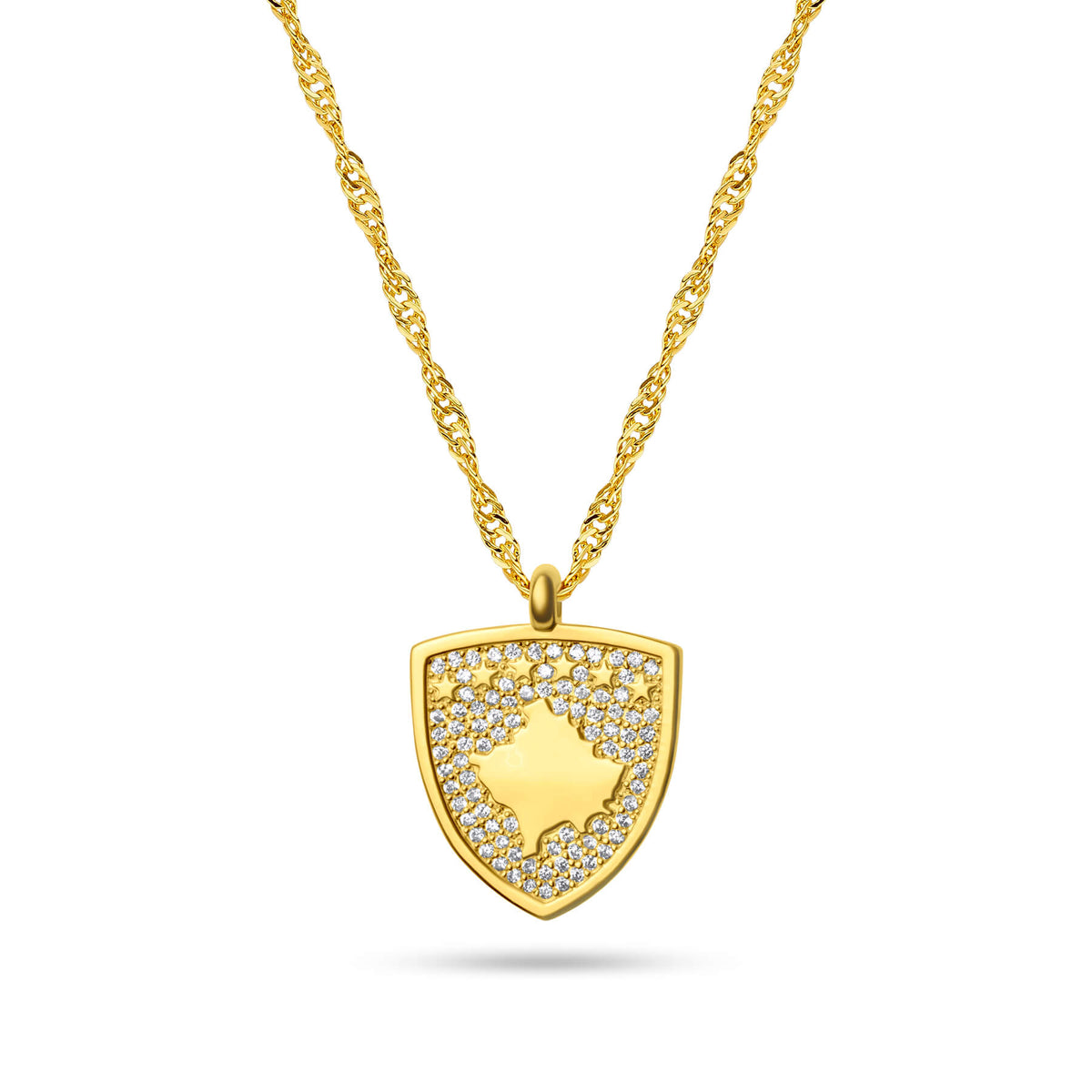 Kosovo Wappen Kette Damen Gold vergoldet | d'origine