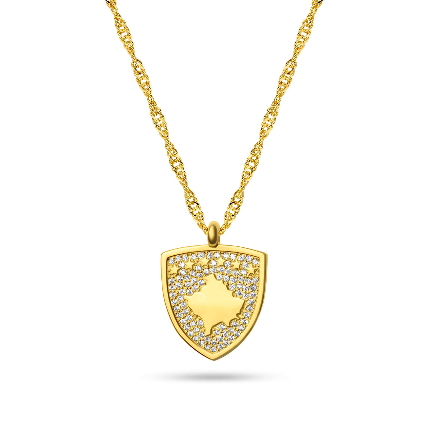 Kosovo Wappen Kette Damen Gold vergoldet | d'origine