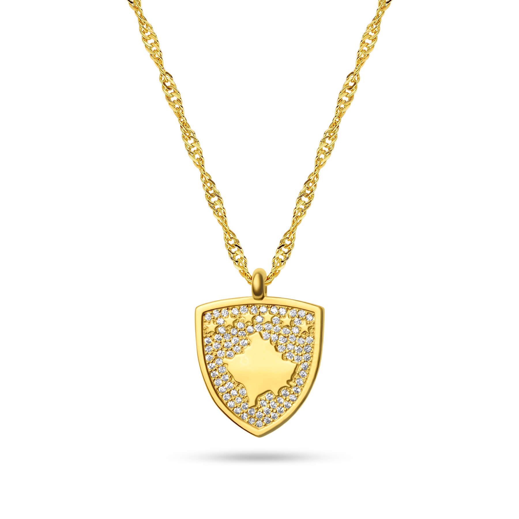Kosovo Wappen Kette Damen Gold vergoldet | d'origine