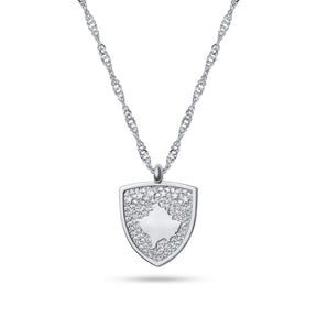 Kosovo Wappen Kette Damen Silber Edelstahl – Wappen
