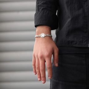 Griechenland Wappen Armband Herren getragen am Model