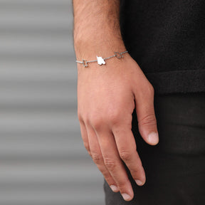 Syrien Landkarten Armband getragen am Model